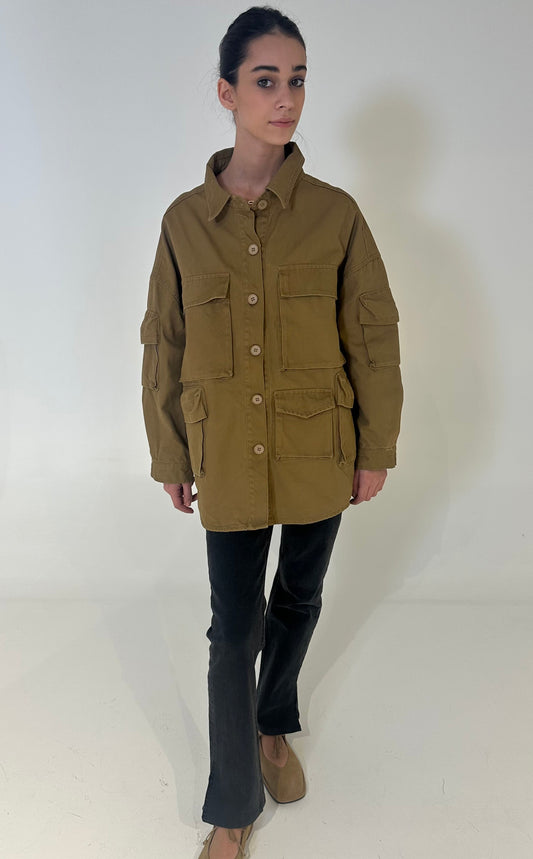 Denim Camel Cargo Shirt