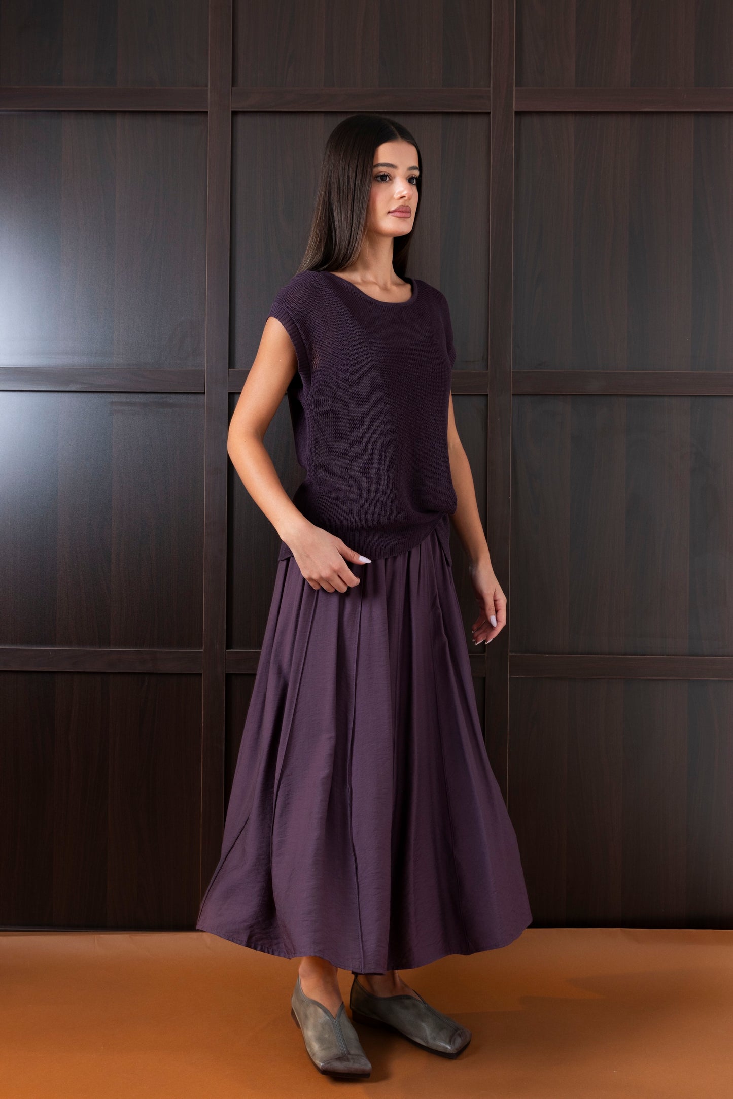 Skirt & Top in Wine