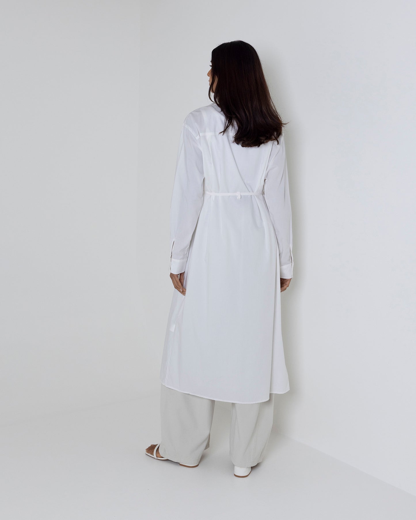 White Collared Shirt Dress