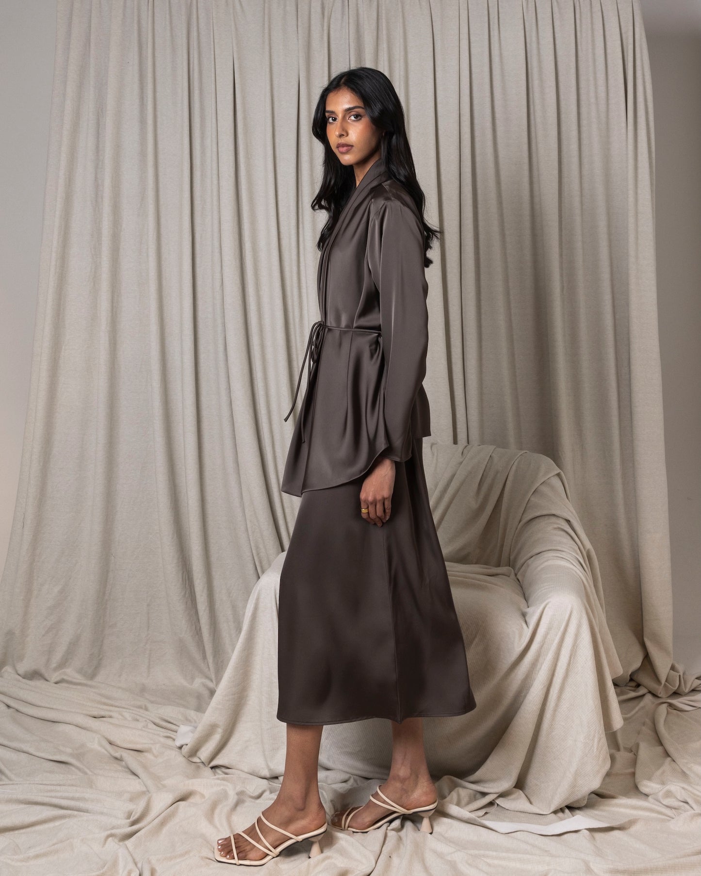 Silk Dress & Jacket Set