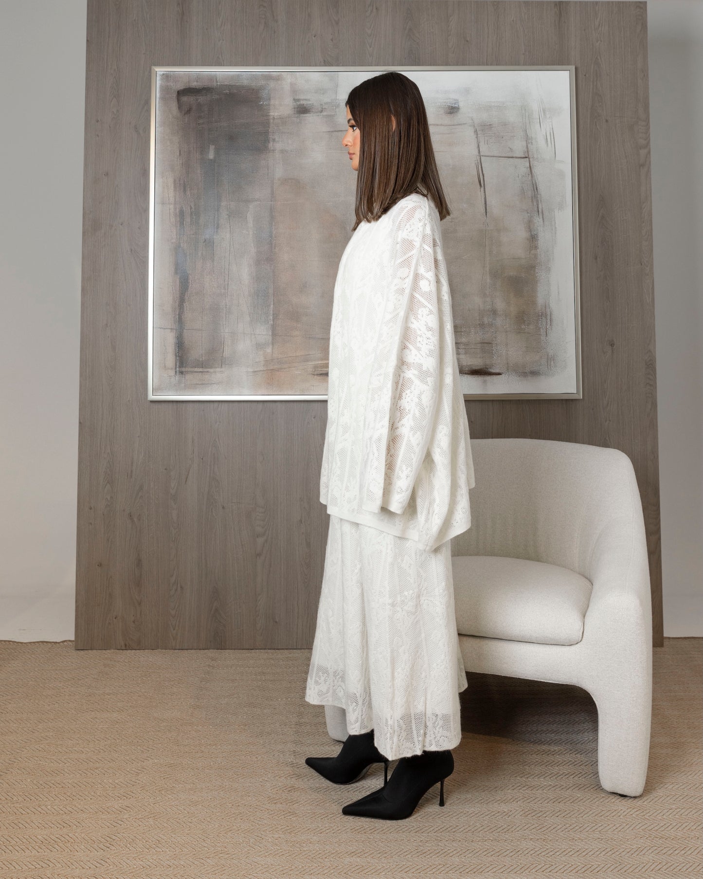 Wool Floral Dress & Jacket Set