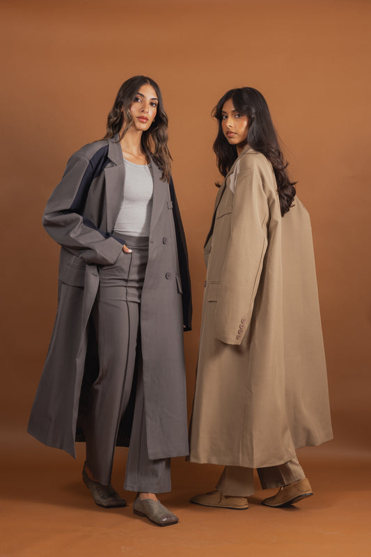 Long Blazer Bicolor Set