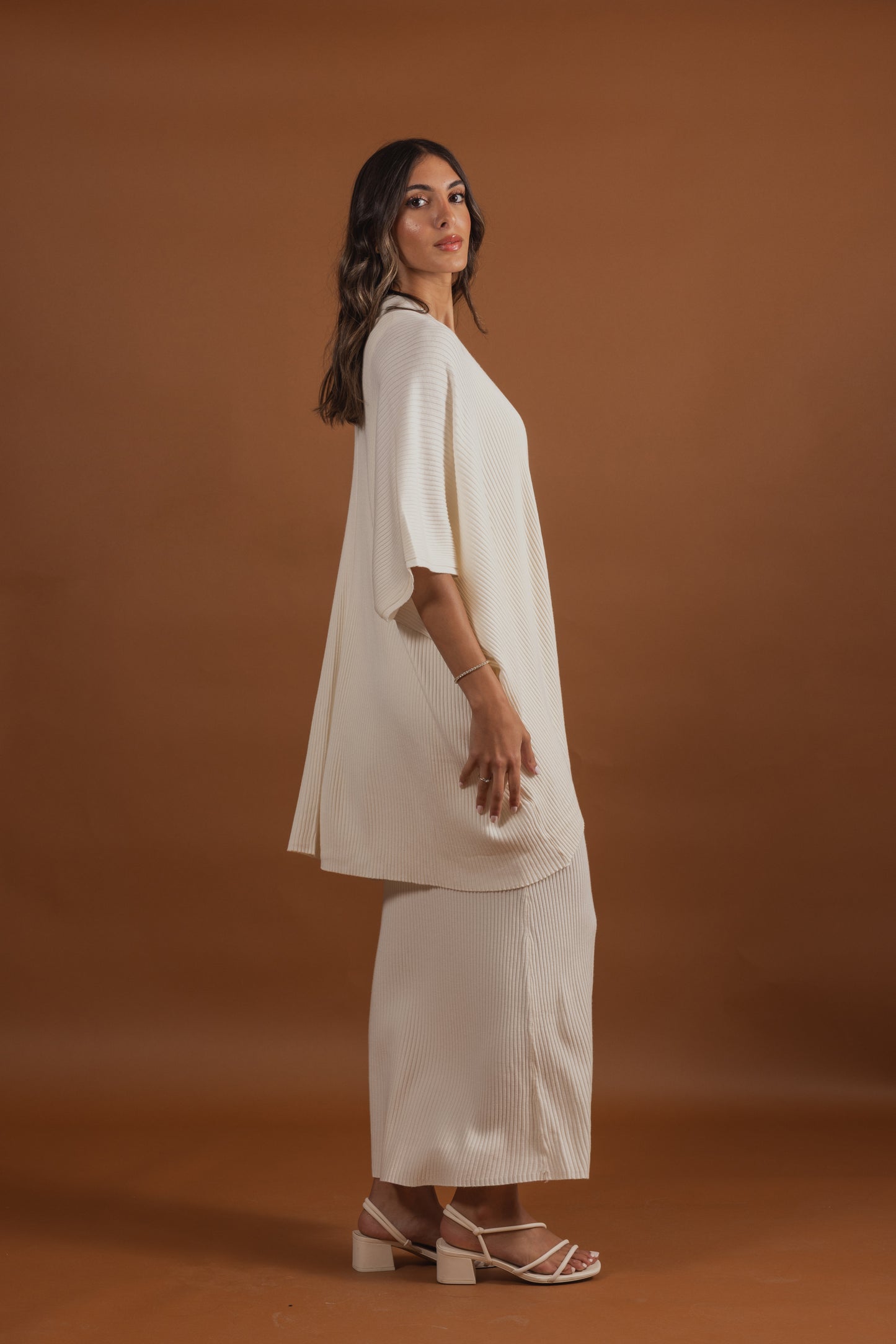 3 Piece Ribbed Skirt Set