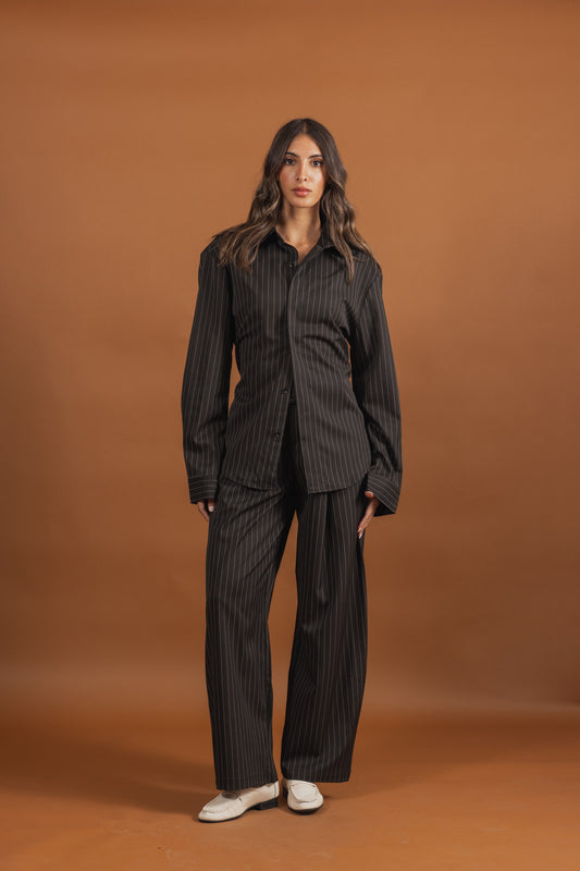 Black Striped Set