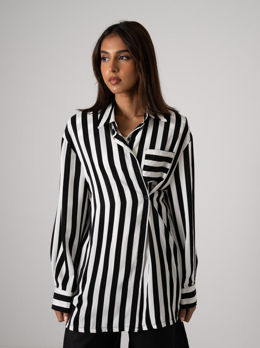 Striped Shirt with Button