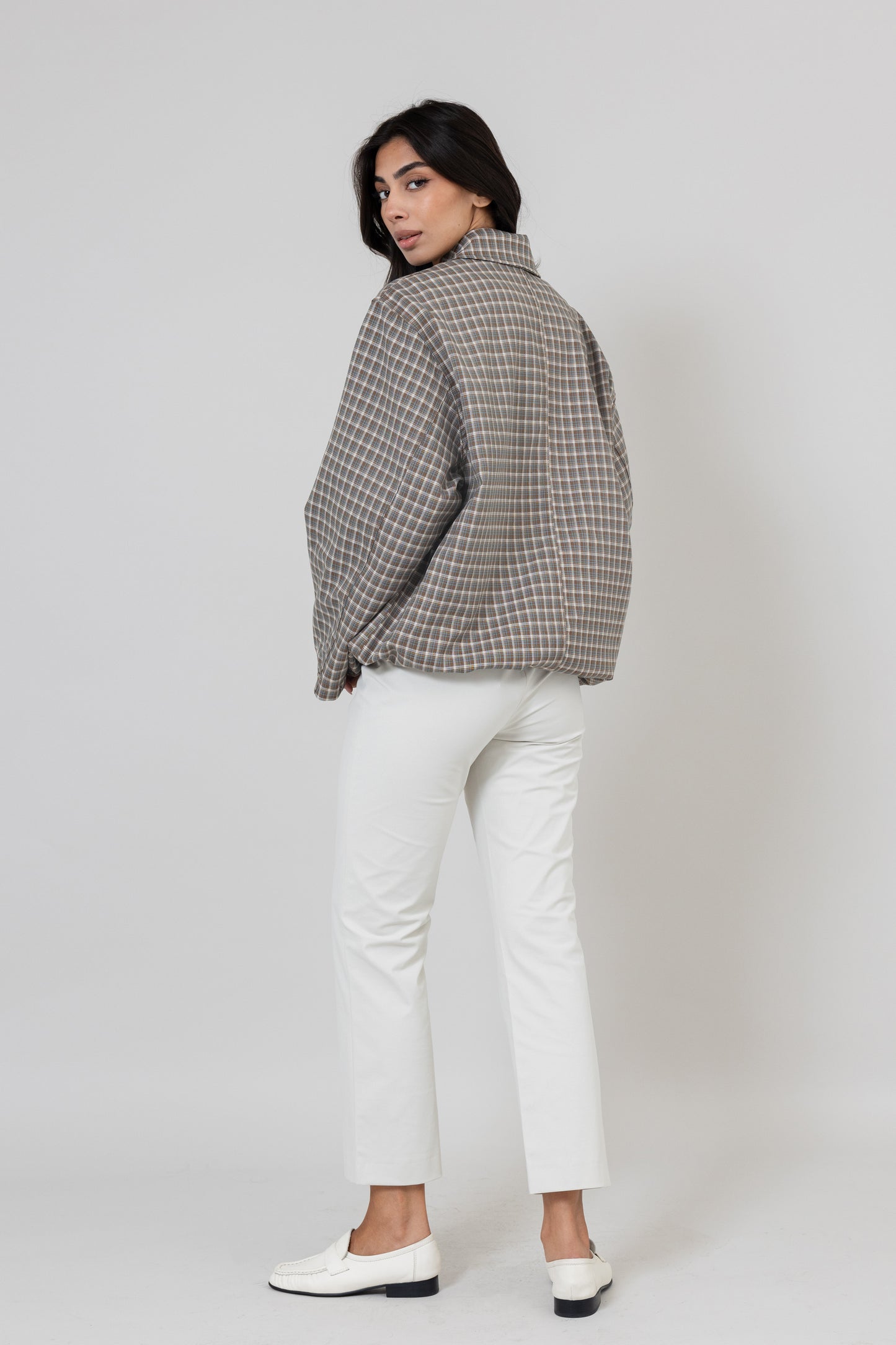 Plaid Jacket with Pockets