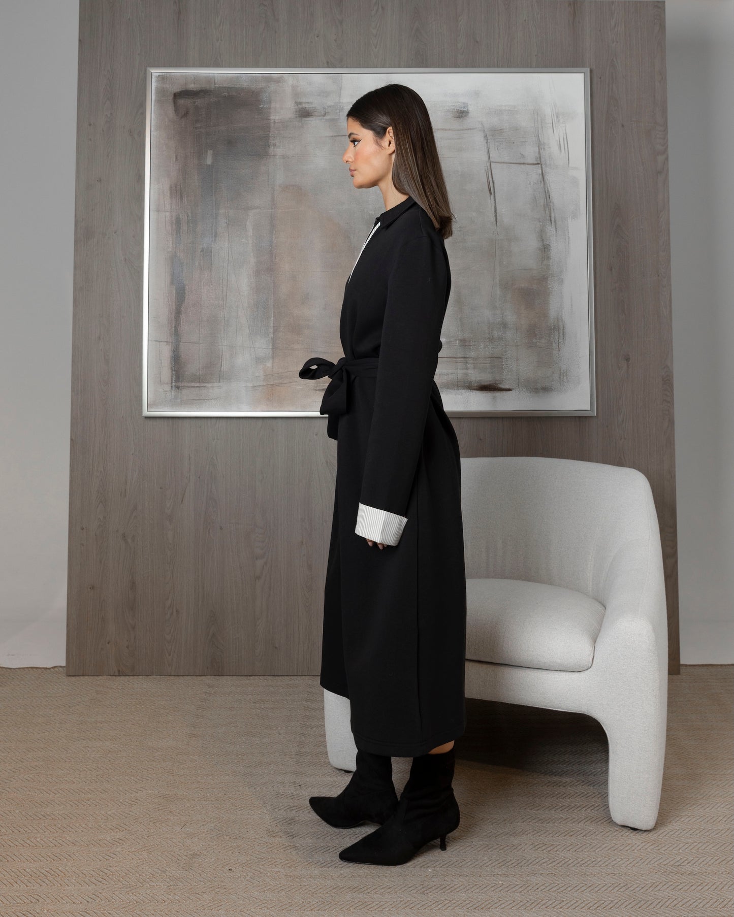 Black Dress with Stripes