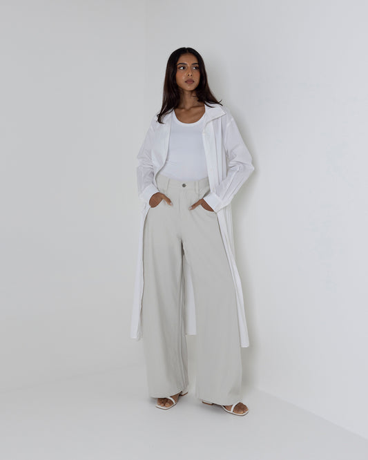 Wide White Leg