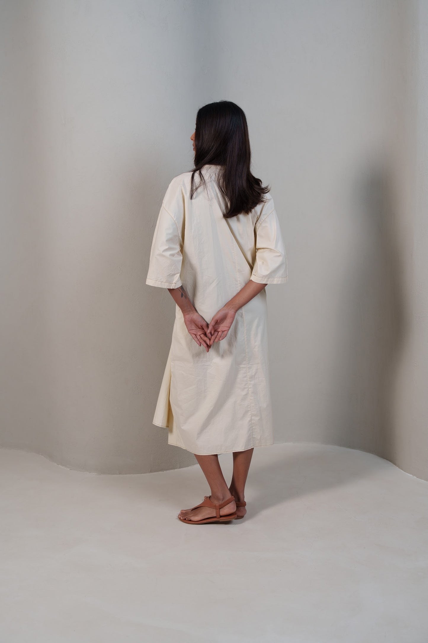 Soft Short Sleeve Midi Dress