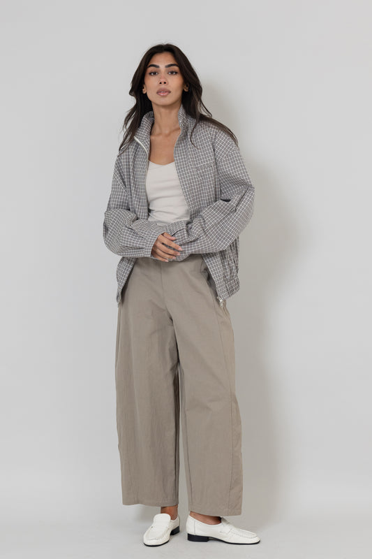 Light Plaid Bomber