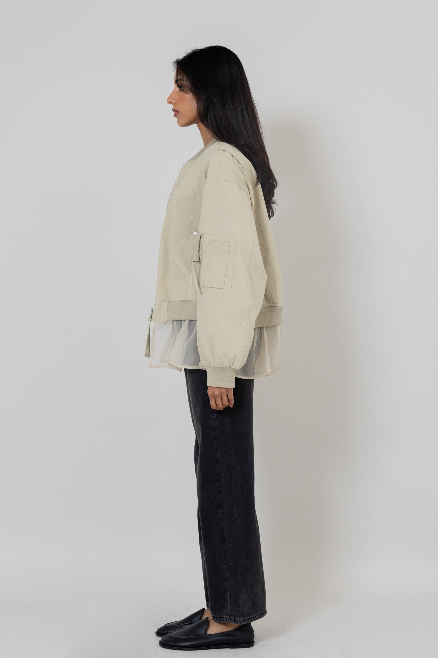 Bomber with Chiffon