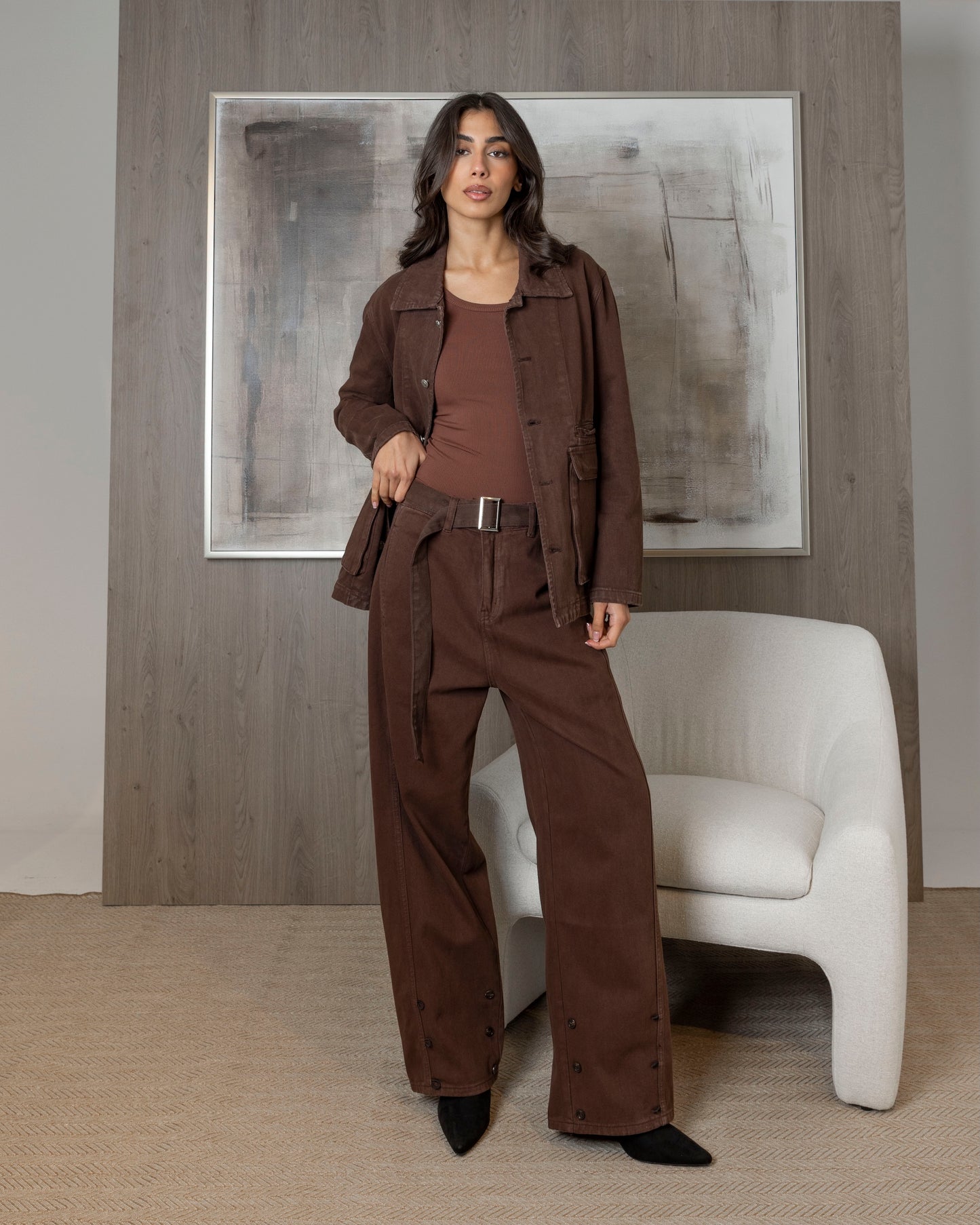 Cocoa Utility Denim Set