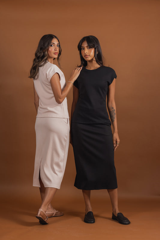 Scuba Fabric Skirt Sets (2 colors)