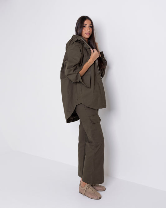 Dark Olive Green Cargo Set