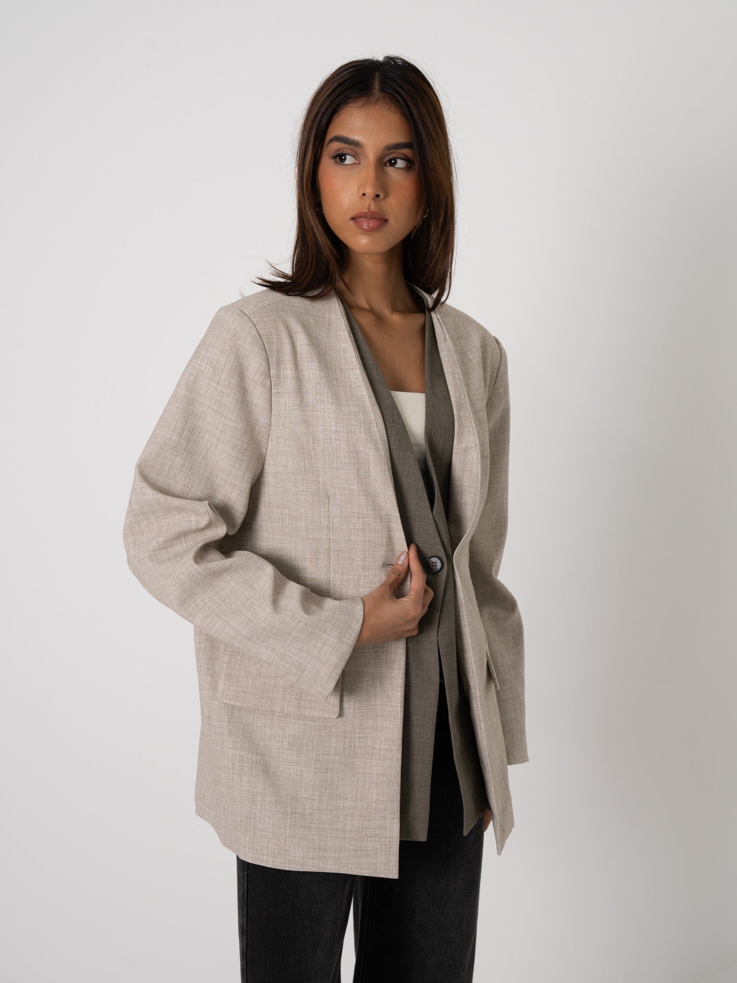 Beige & Khaki Blazer