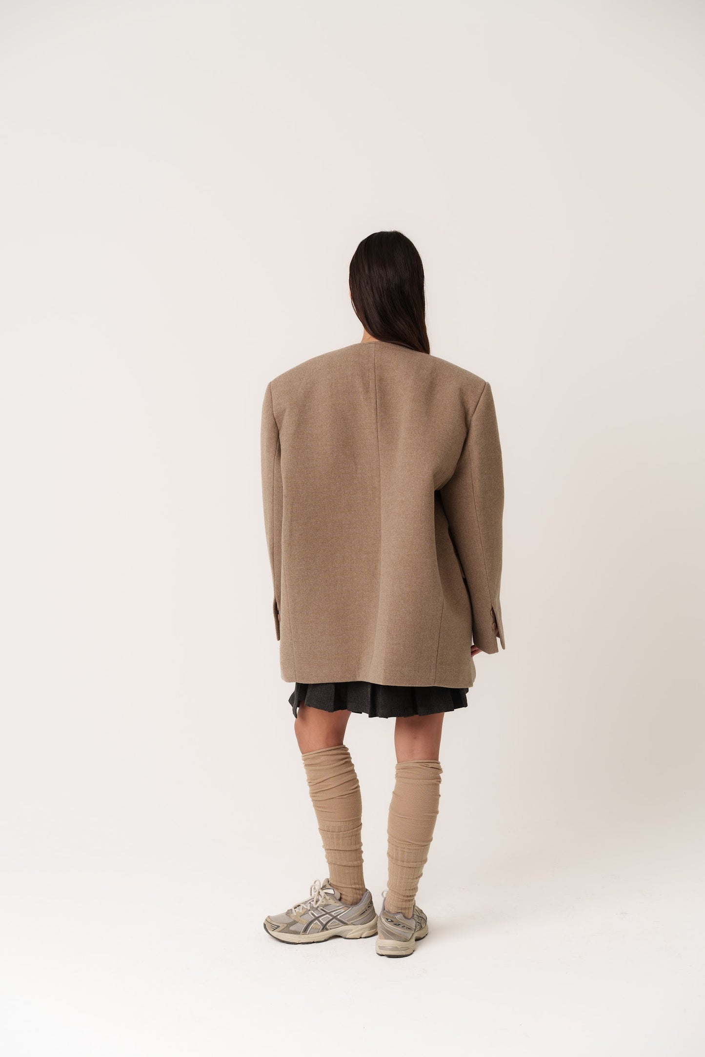 Oversized Wool Beige Jacket