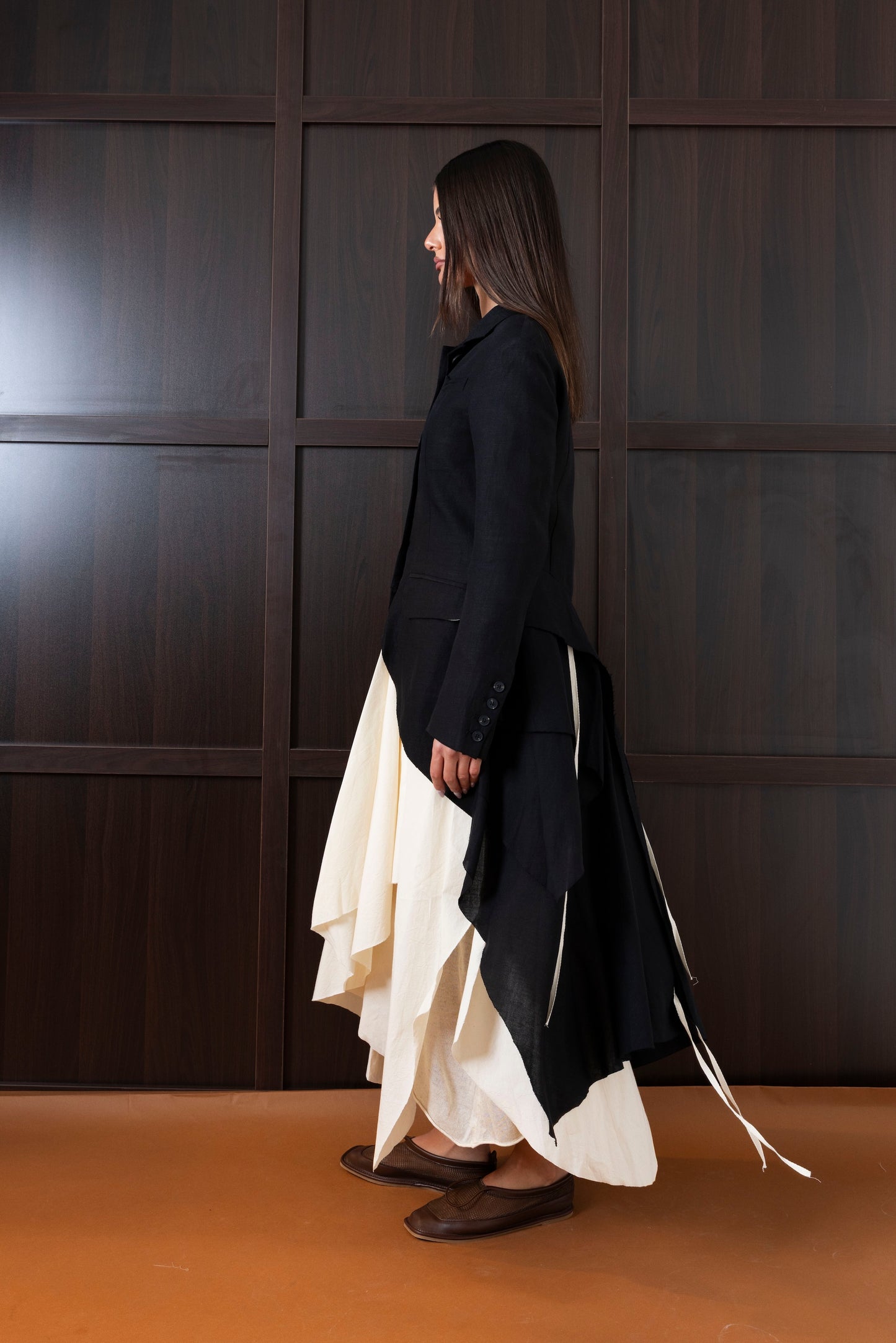 Draped Tailored Blazer