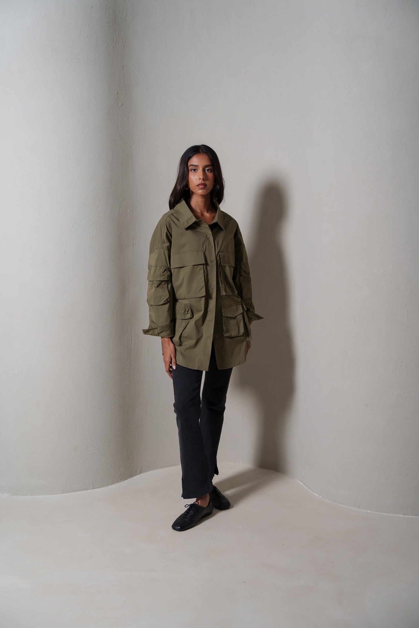 Khaki Cargo Shirt
