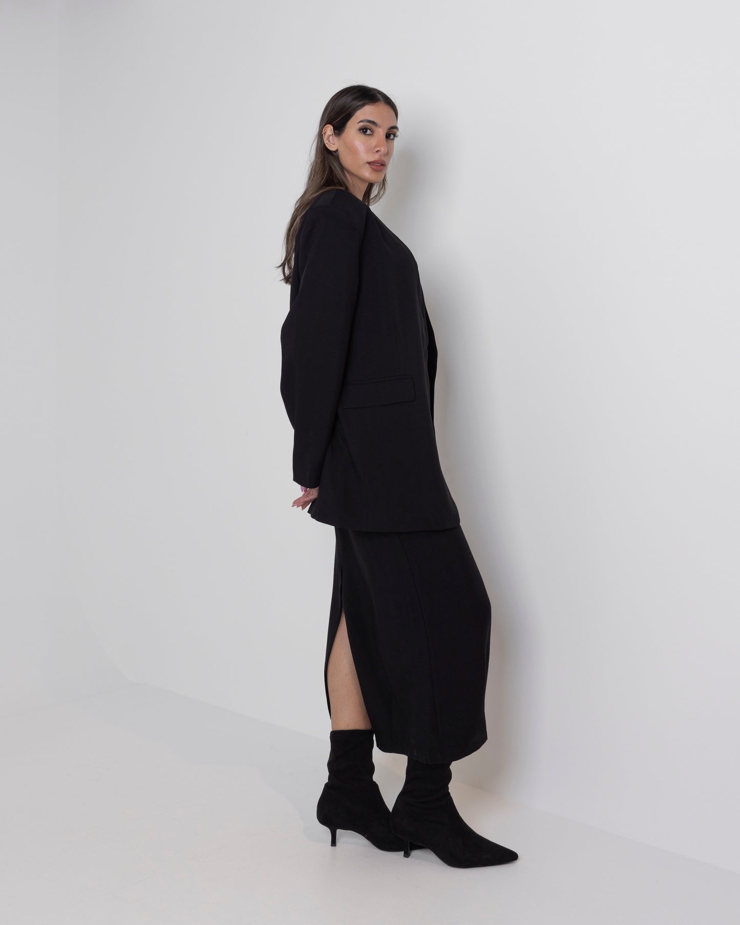 Black Blazer & Dress Set