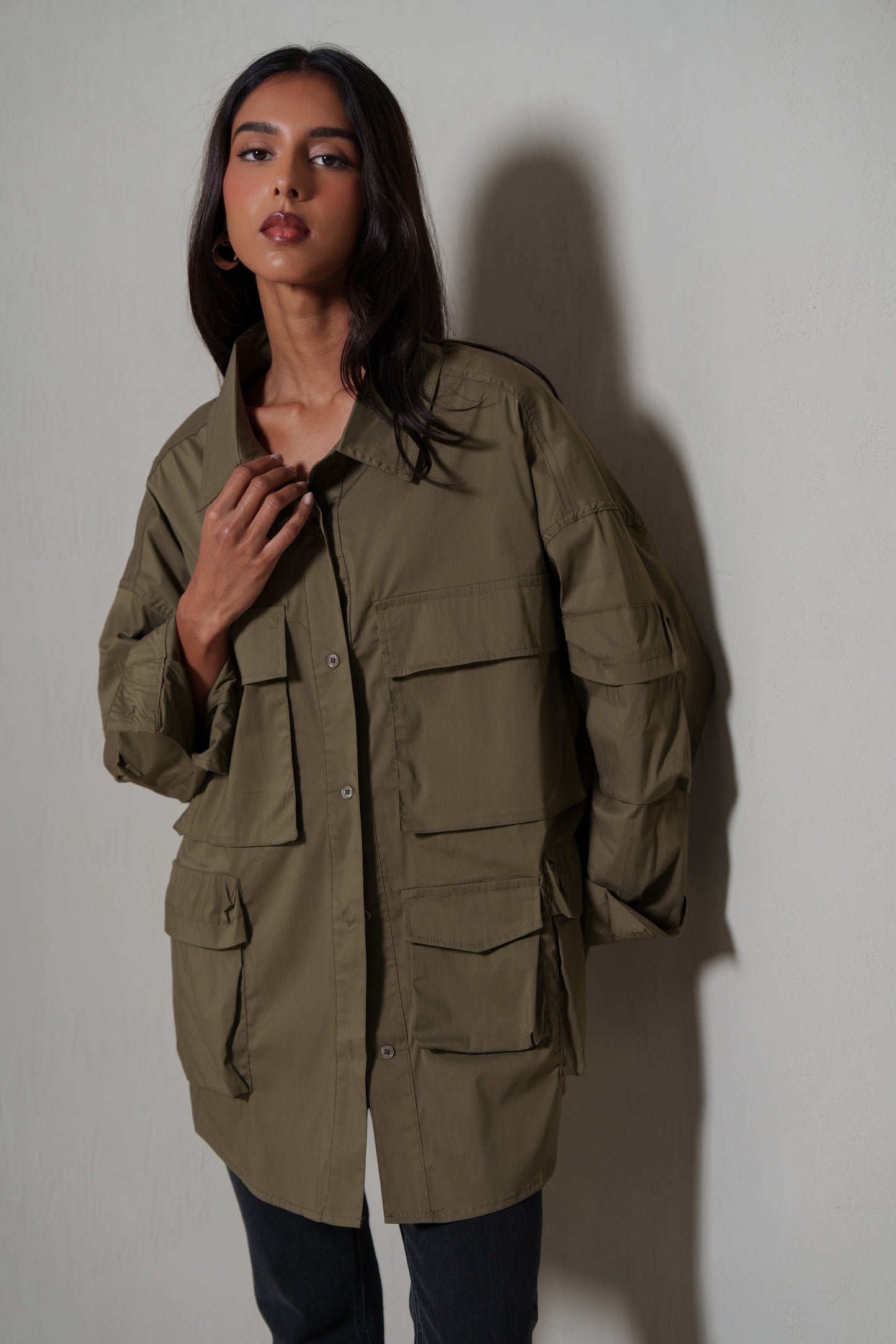 Khaki Cargo Shirt