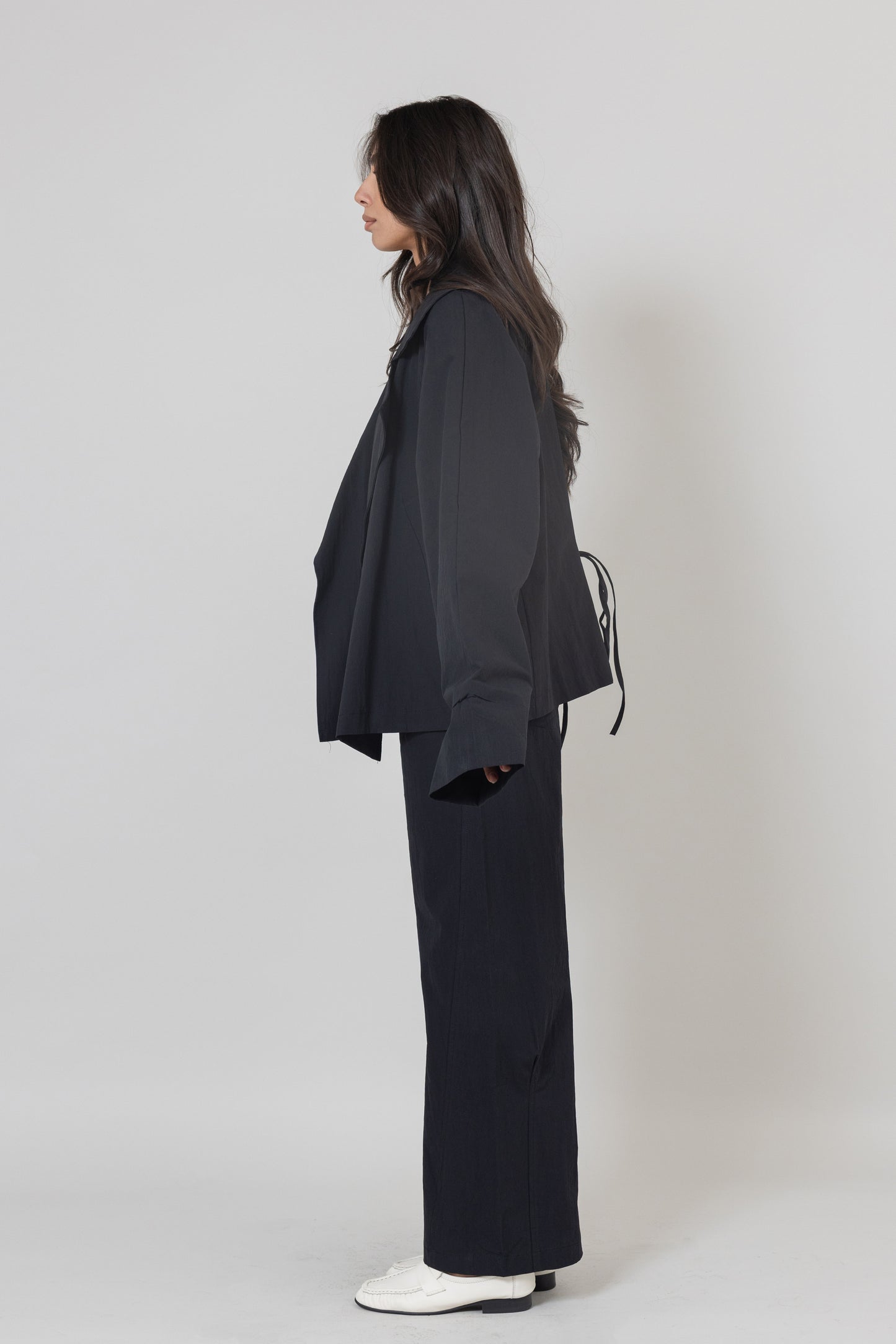 Black Short-Trench Set