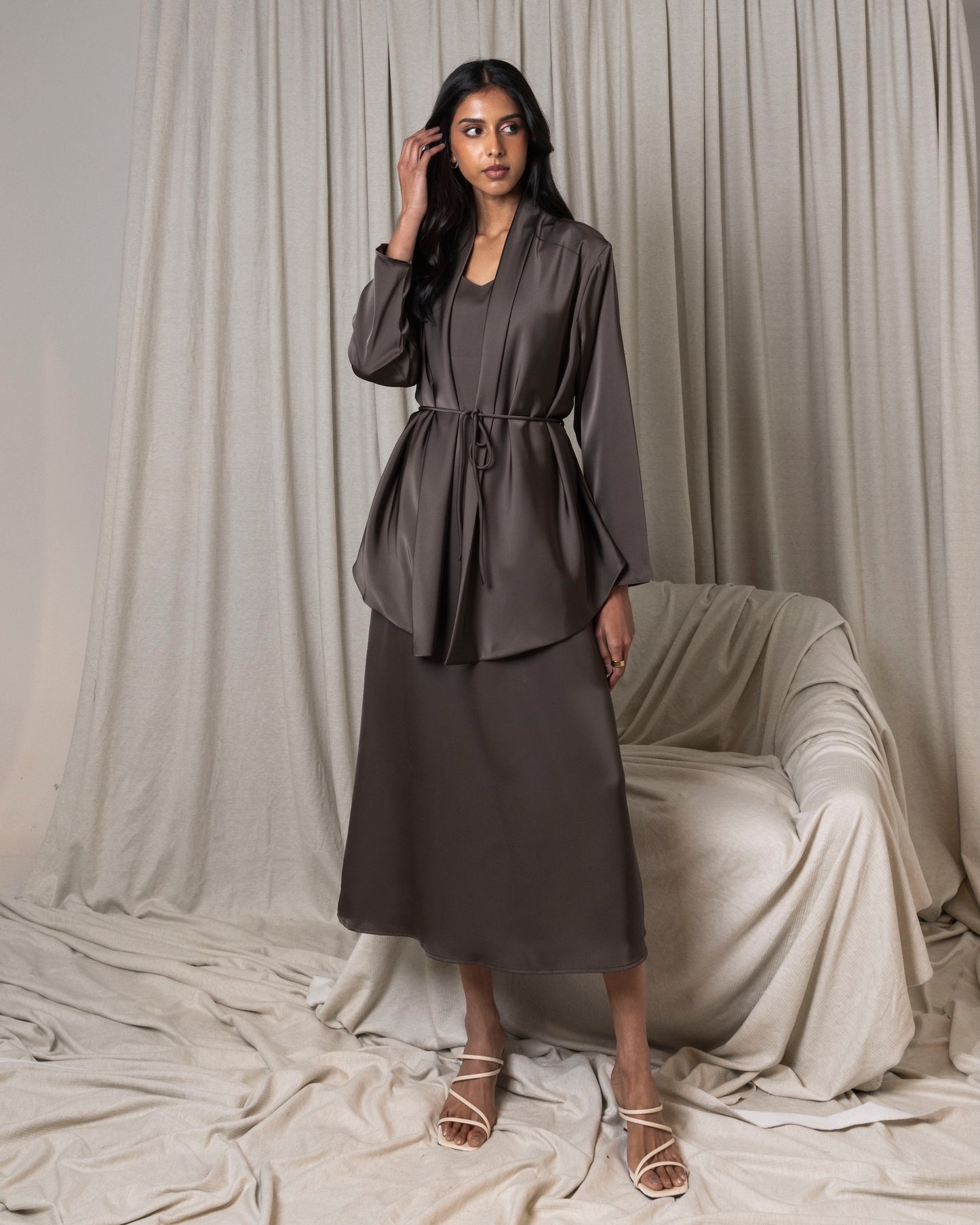Silk Dress & Jacket Set