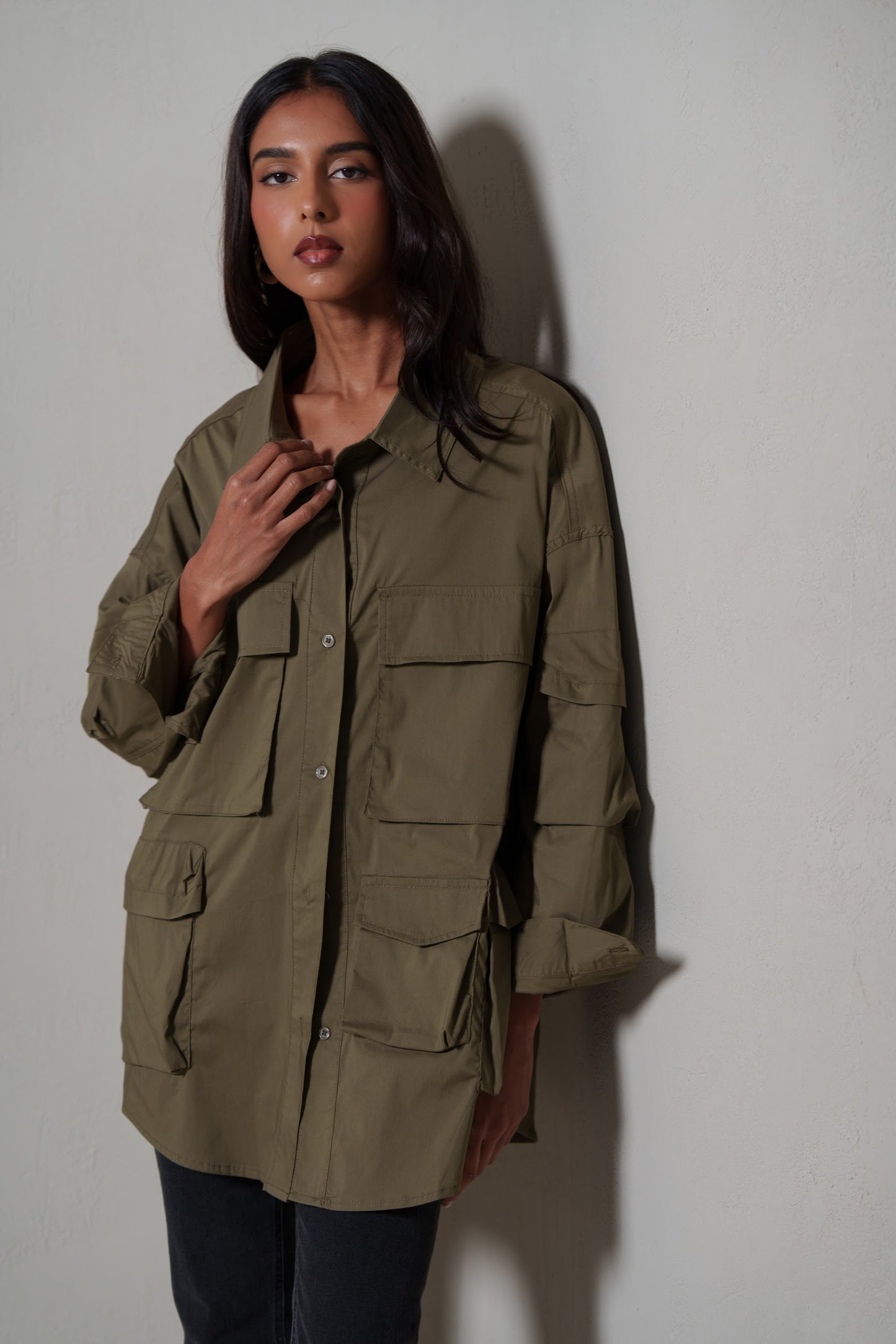 Khaki Cargo Shirt