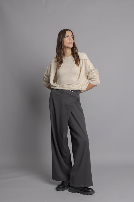 Dark Grey Overlay Pants