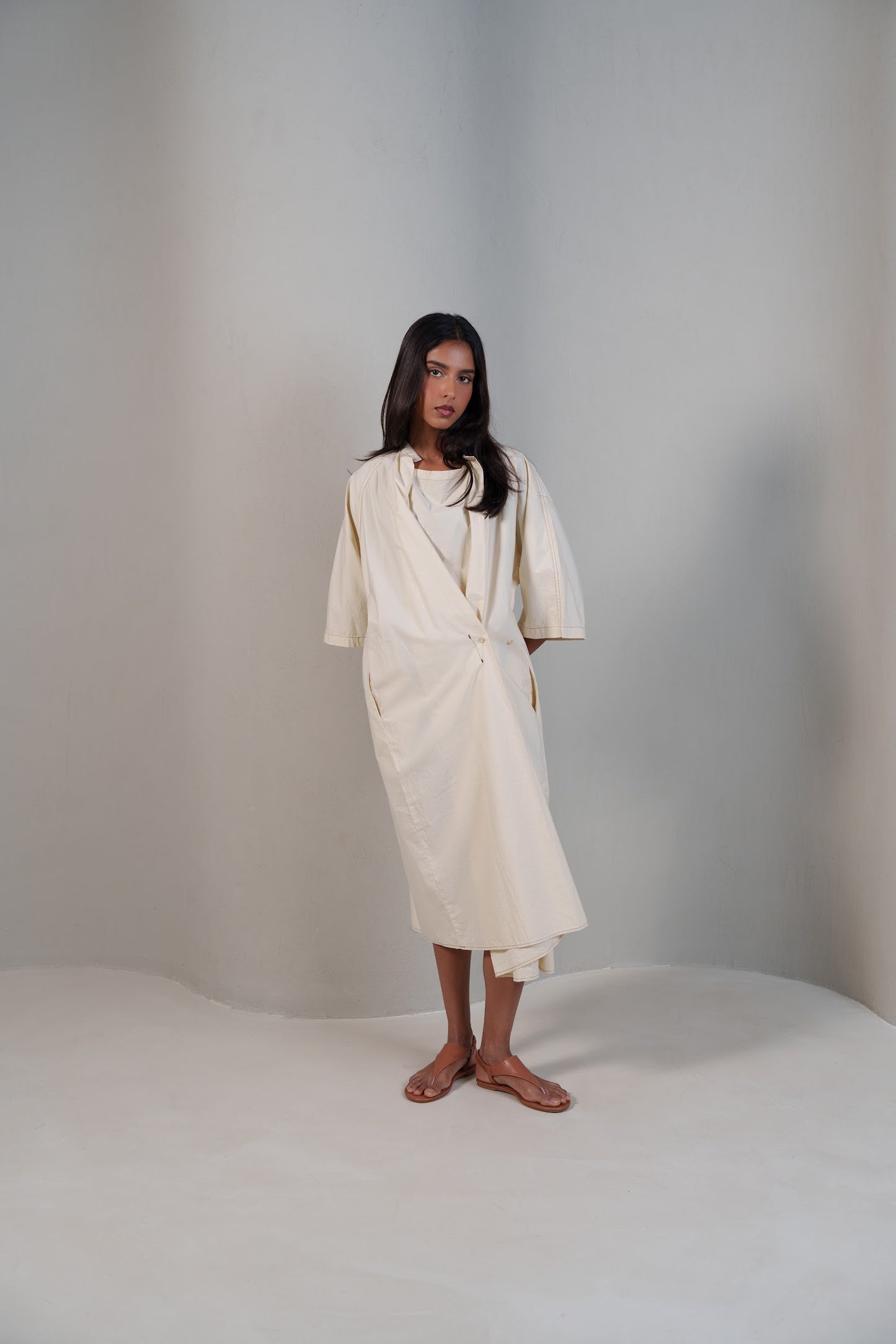 Soft Short Sleeve Midi Dress