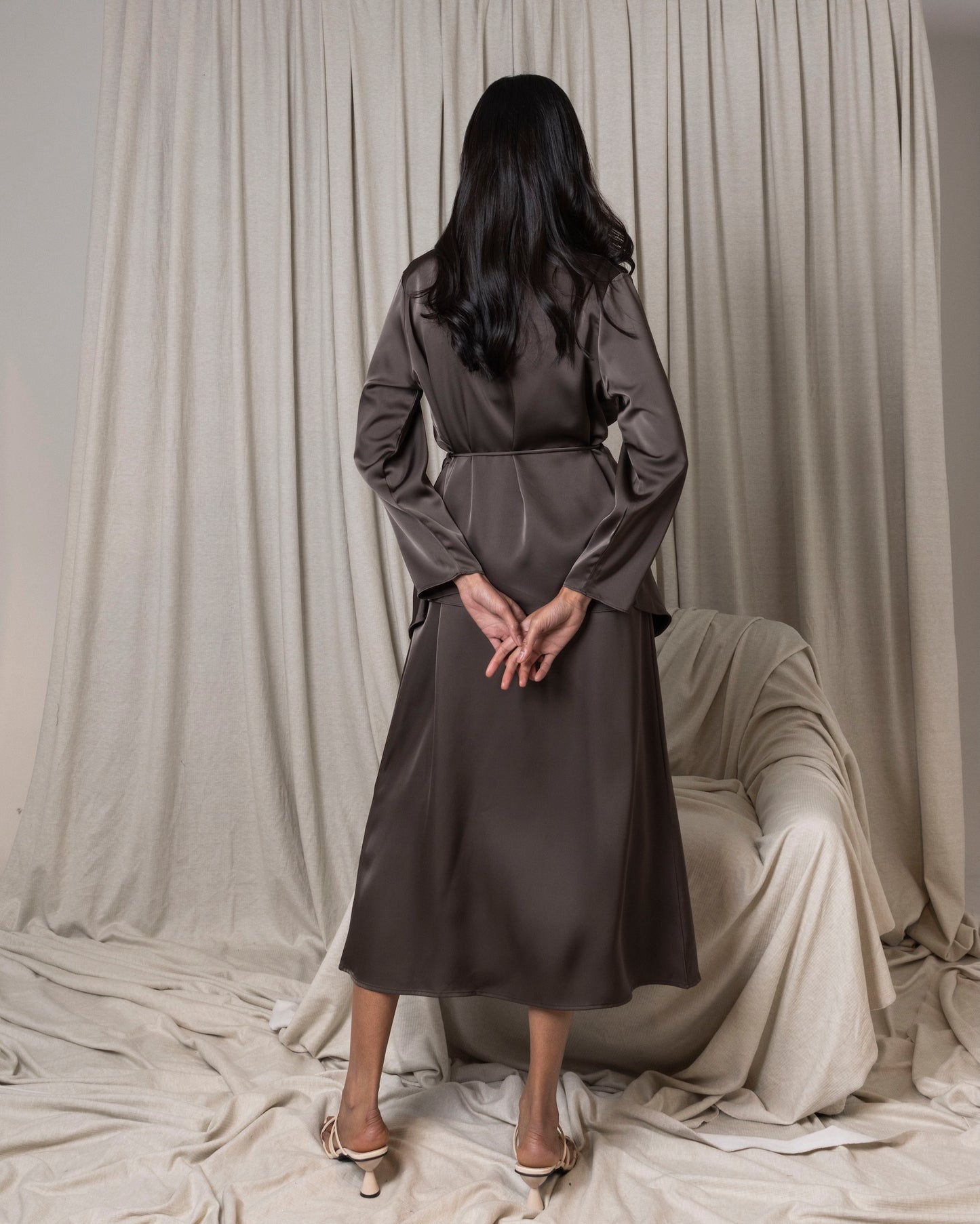 Silk Dress & Jacket Set