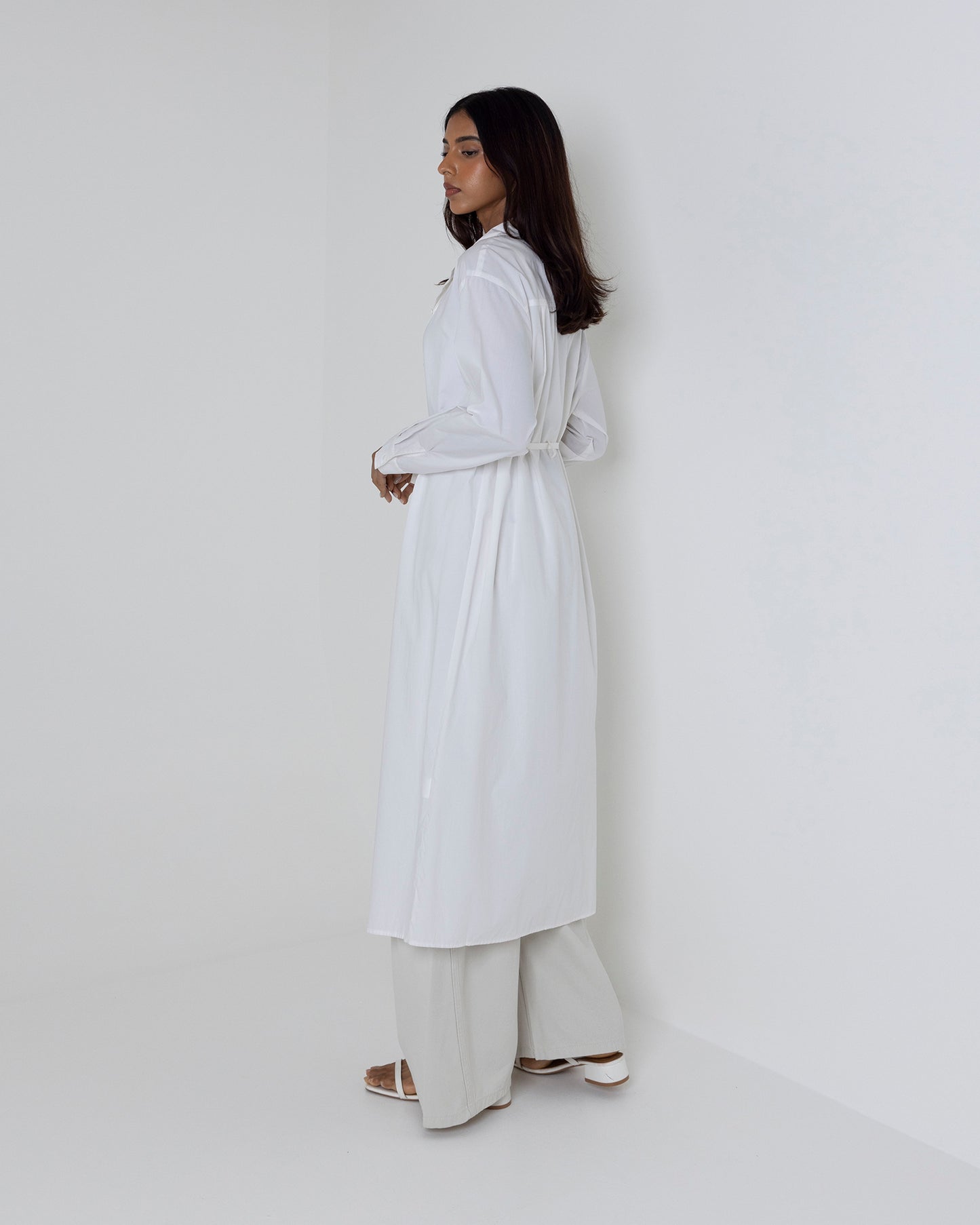 White Collared Shirt Dress