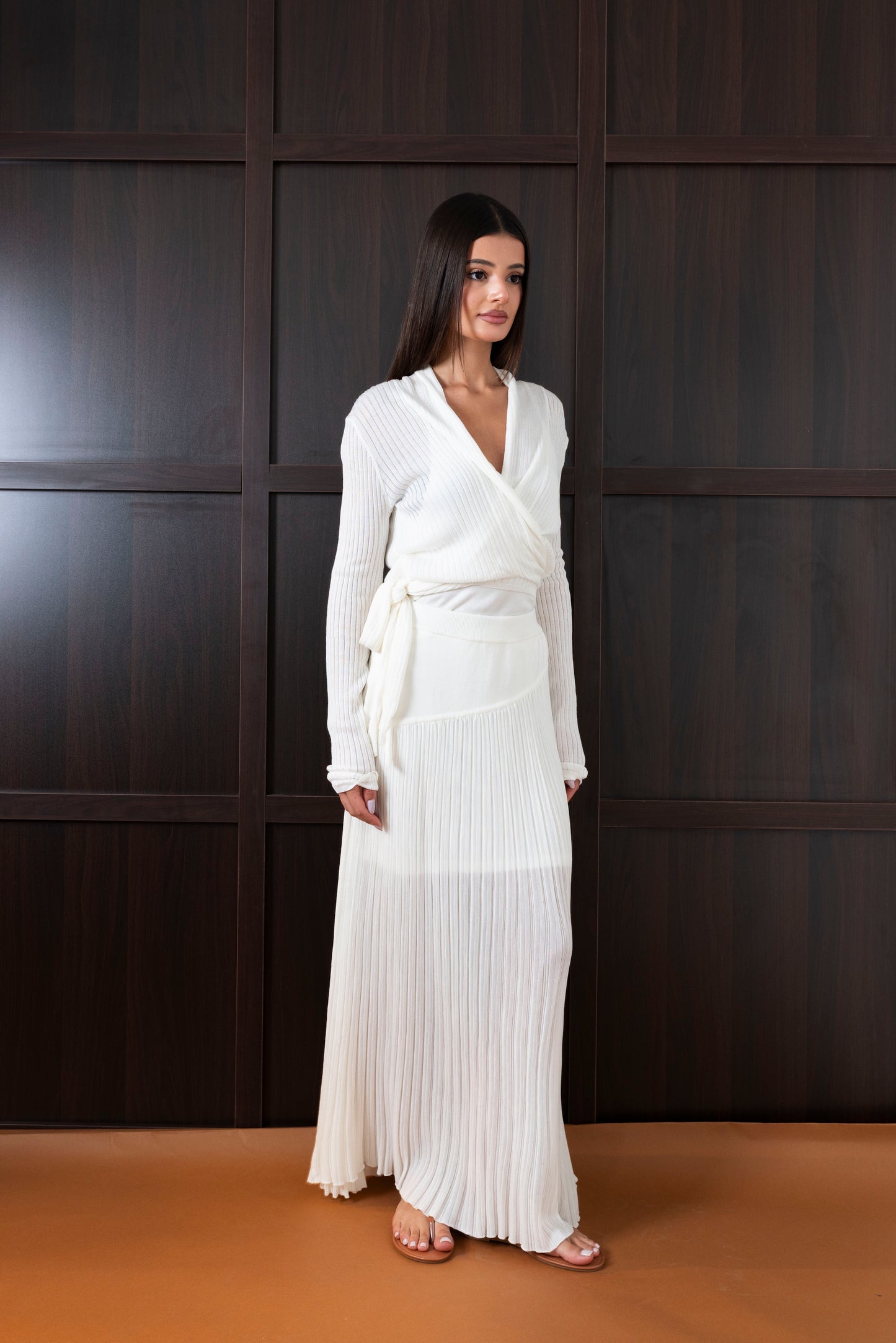 3 Piece Skirt Sets with Wrap Tops