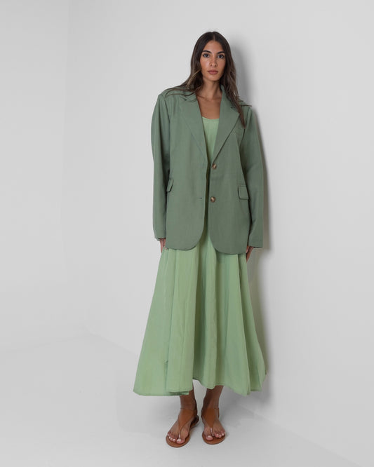 Green Blazer & Dress Set