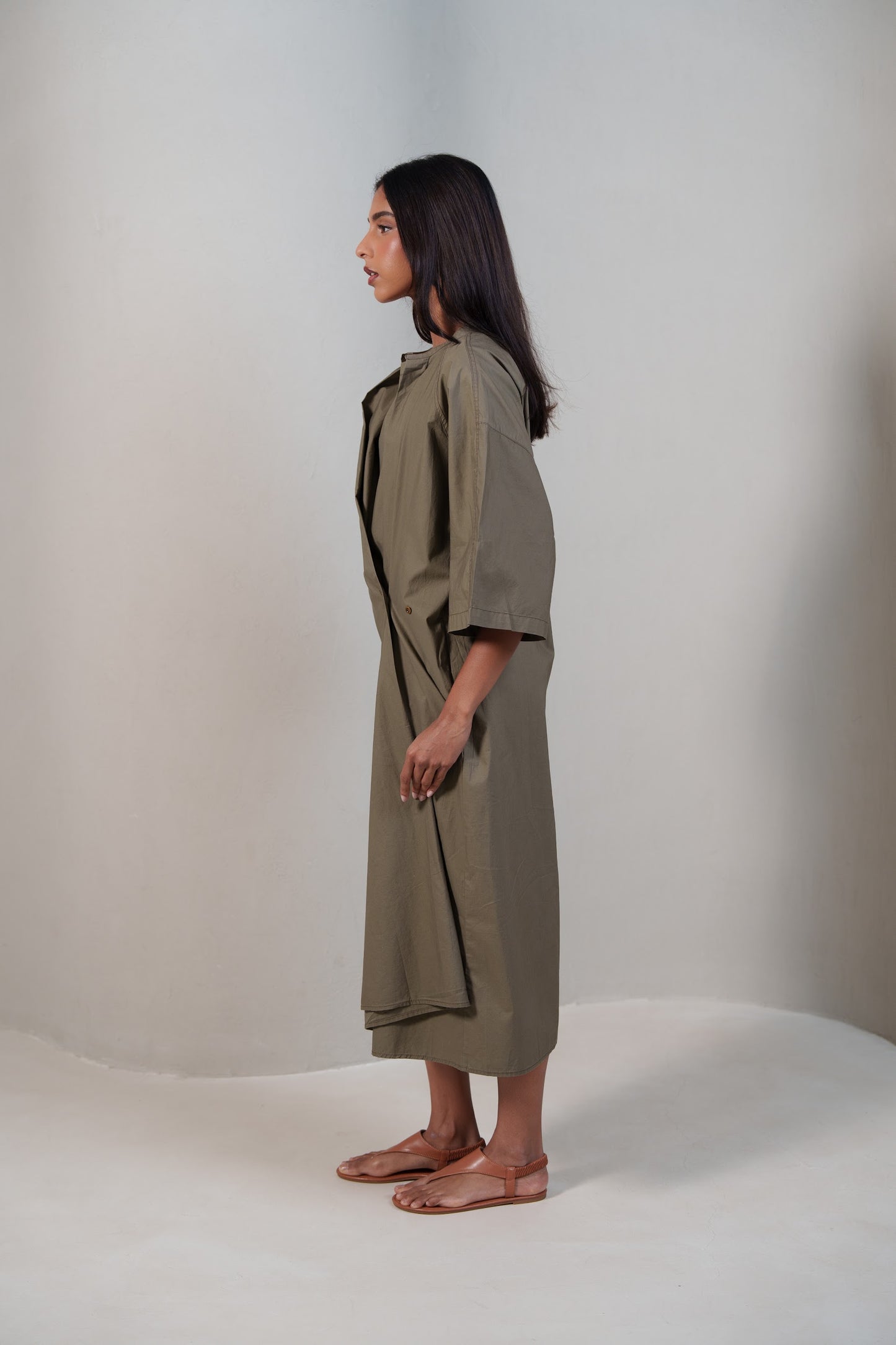 Soft Short Sleeve Midi Dress