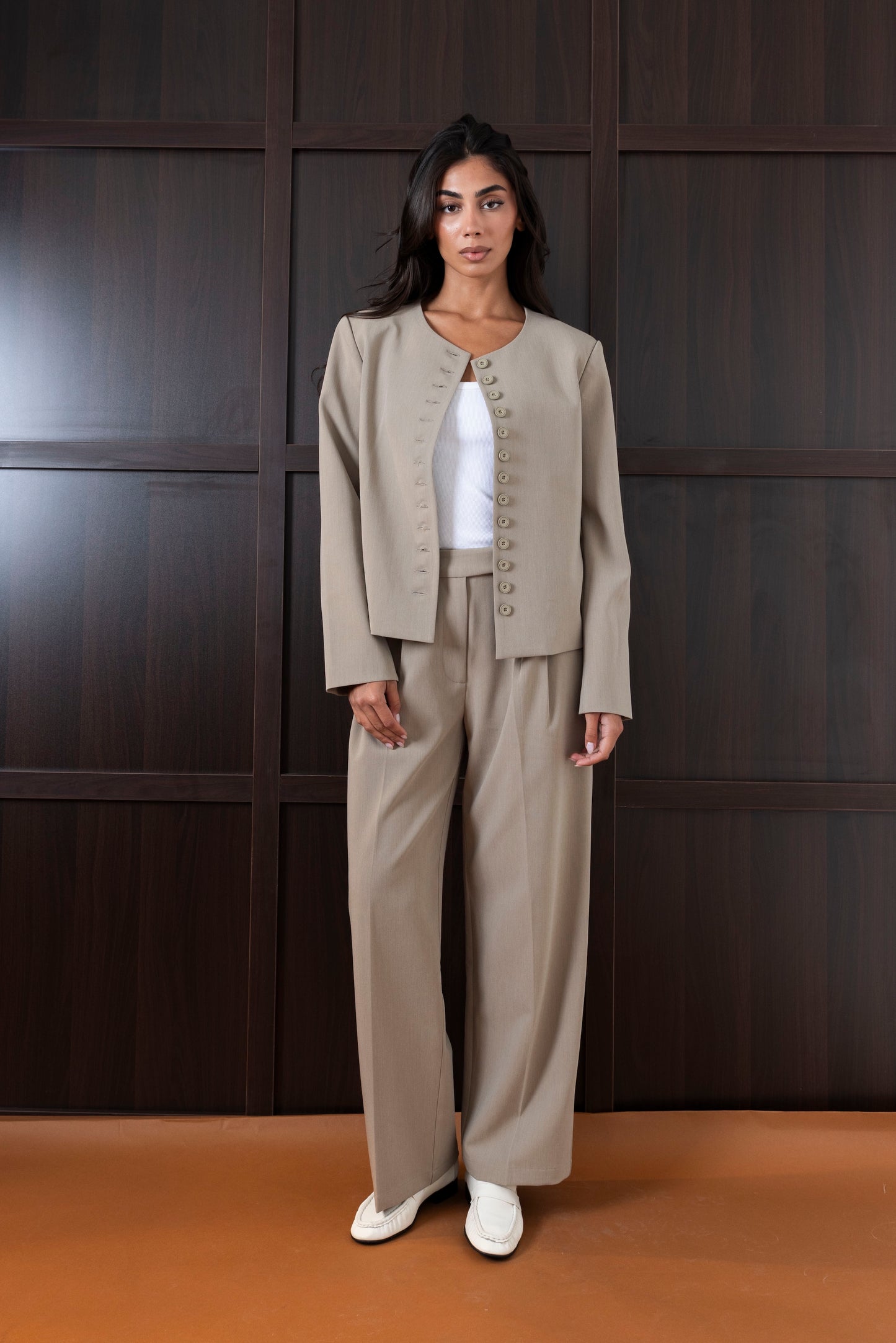 Buttoned Suit Set
