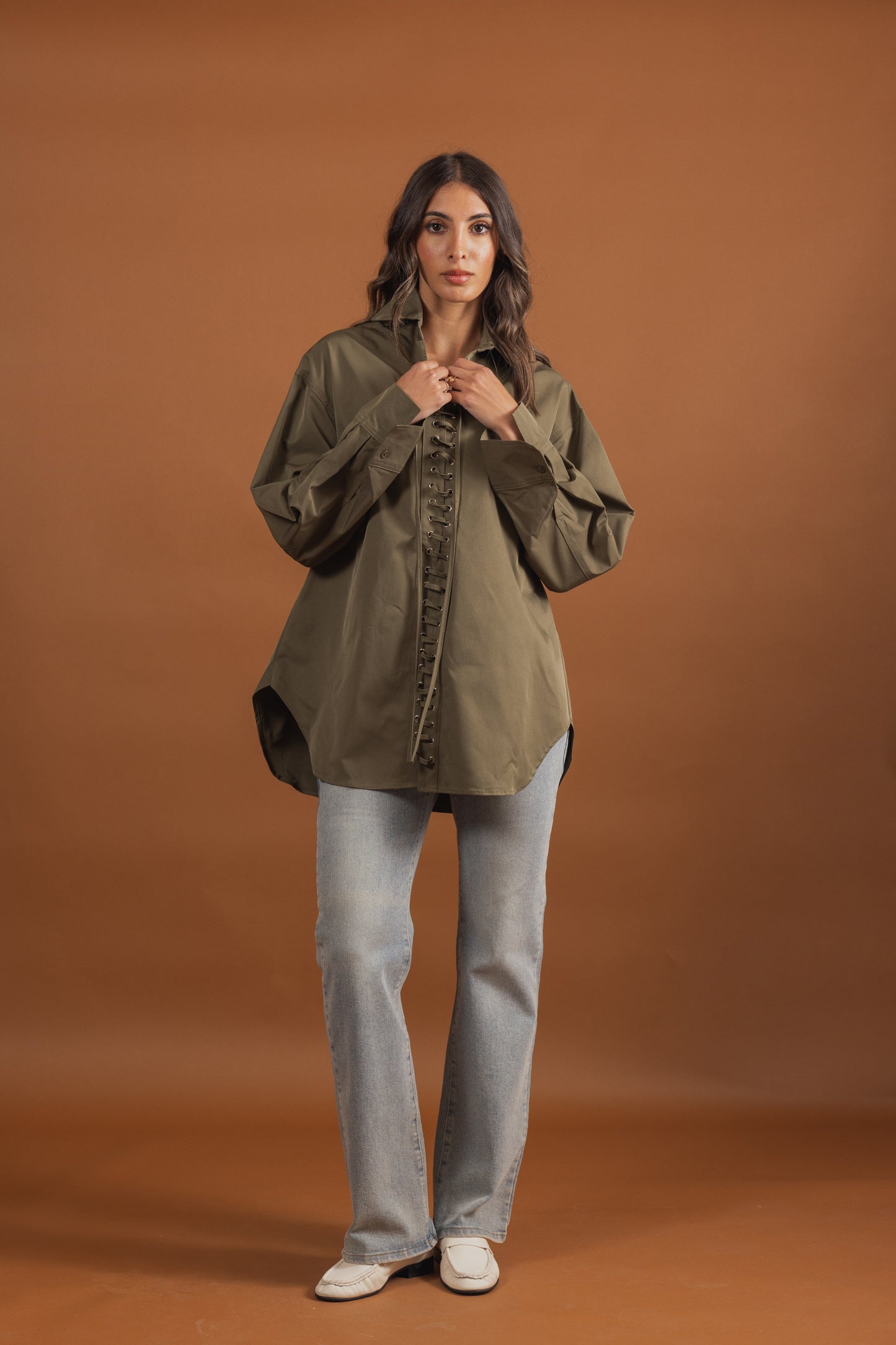 Corset Detail Shirt (3 colors)
