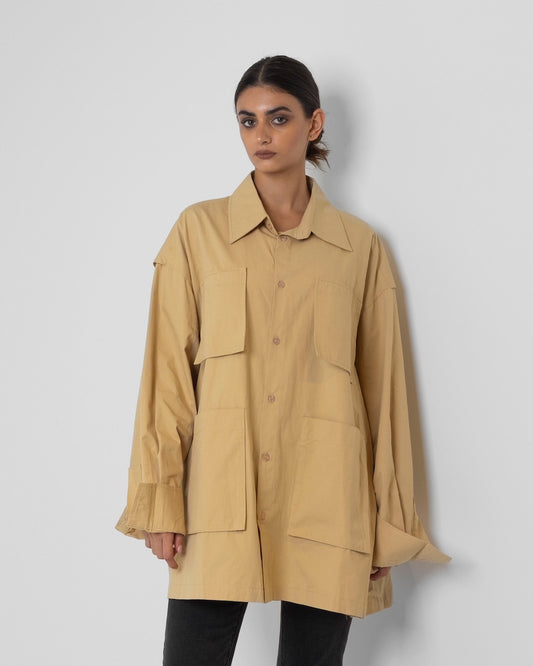 Beige Cargo Shirt