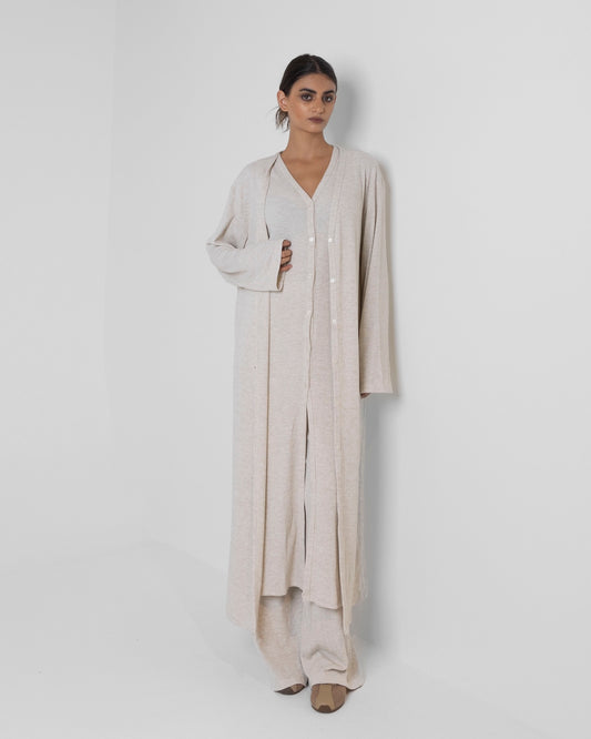 Beige Long Lounge Set