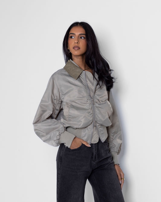 Olive Bomber Jacket