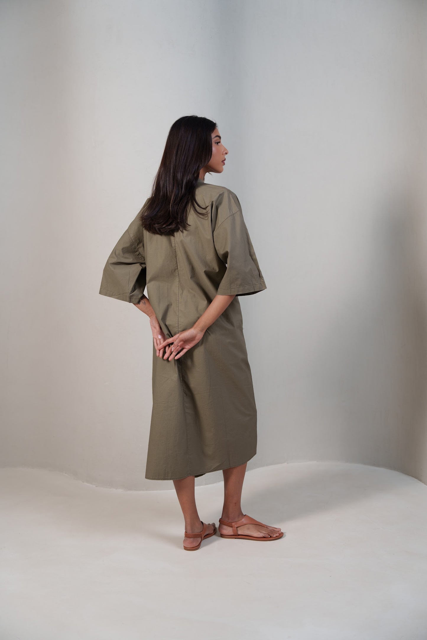 Soft Short Sleeve Midi Dress