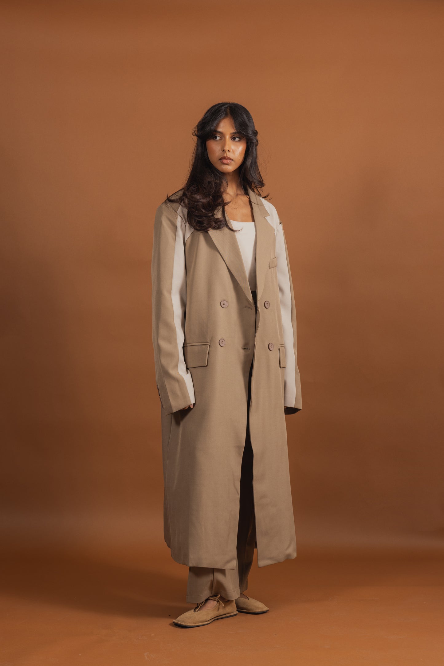Long Blazer Bicolor Set