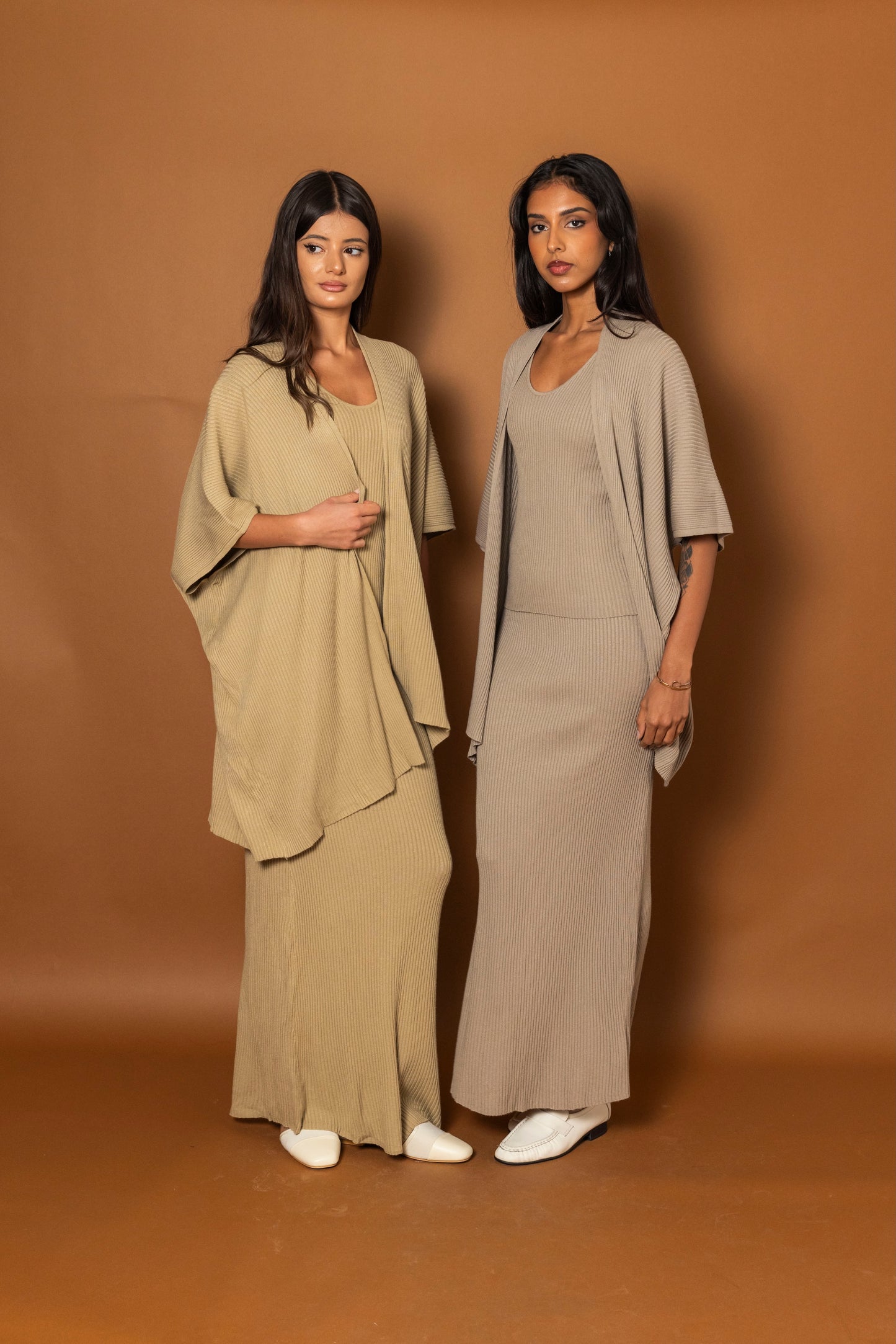 3 Piece Ribbed Skirt Set