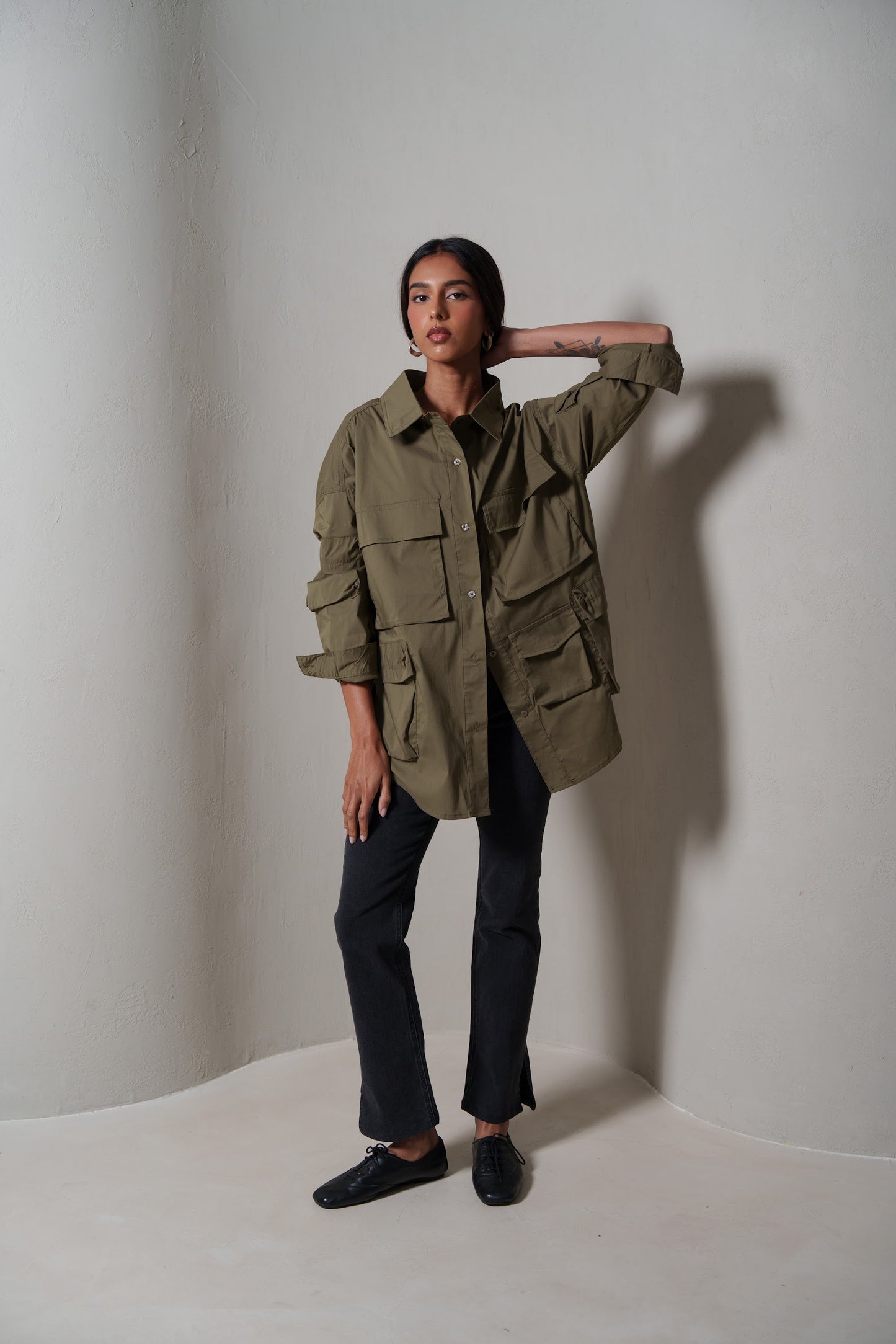 Khaki Cargo Shirt