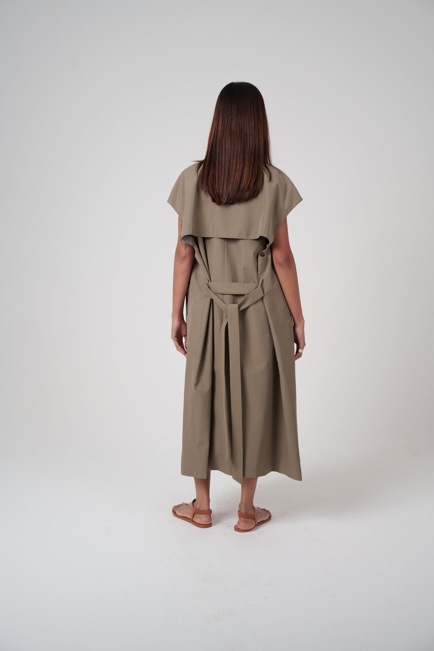 Short Sleeve Khaki Trench