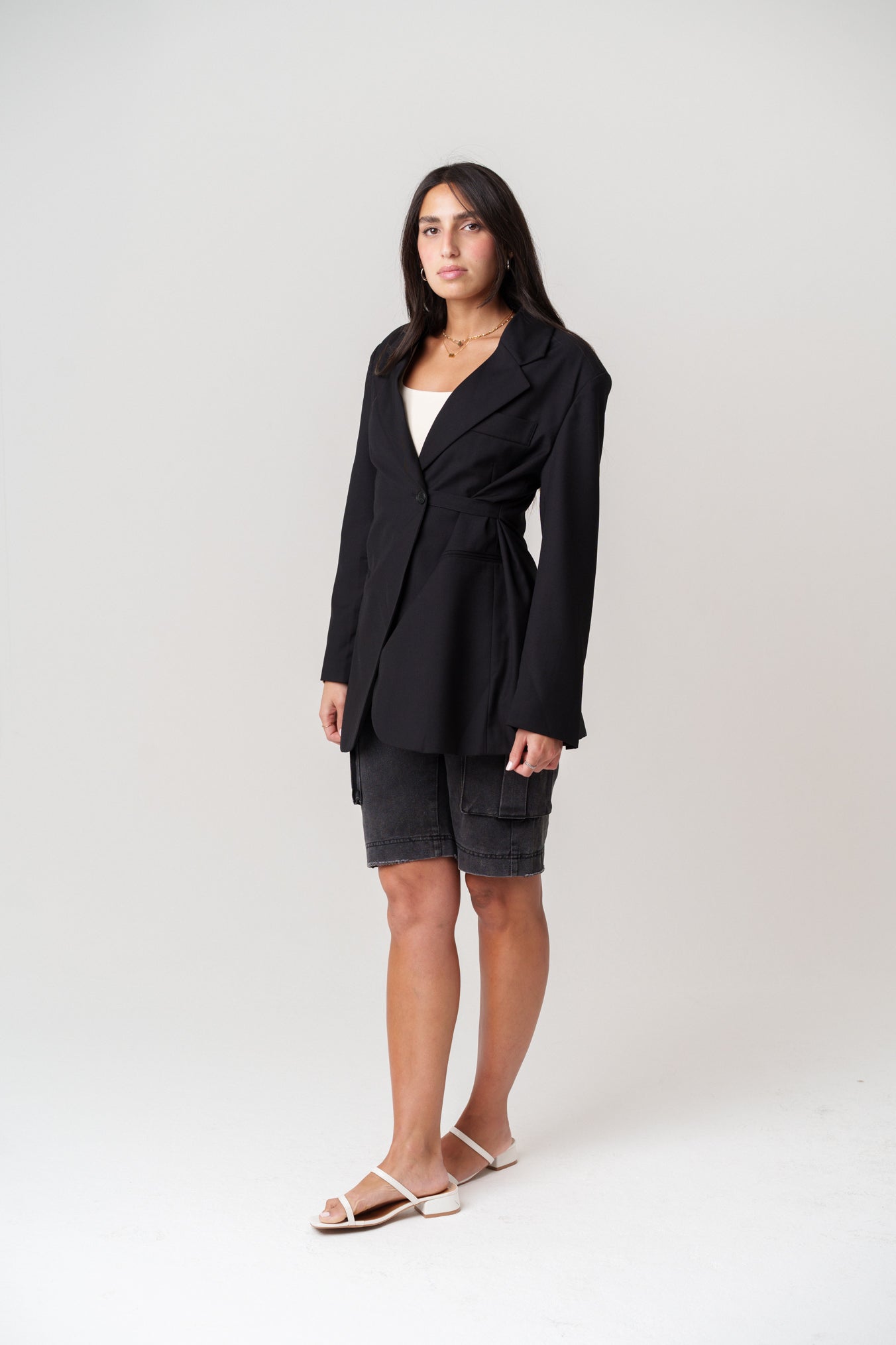 Black Blazer with Side Button