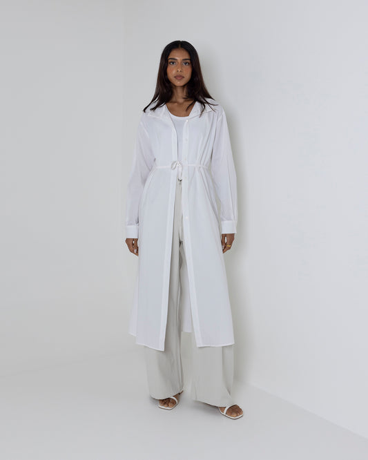 White Collared Shirt Dress