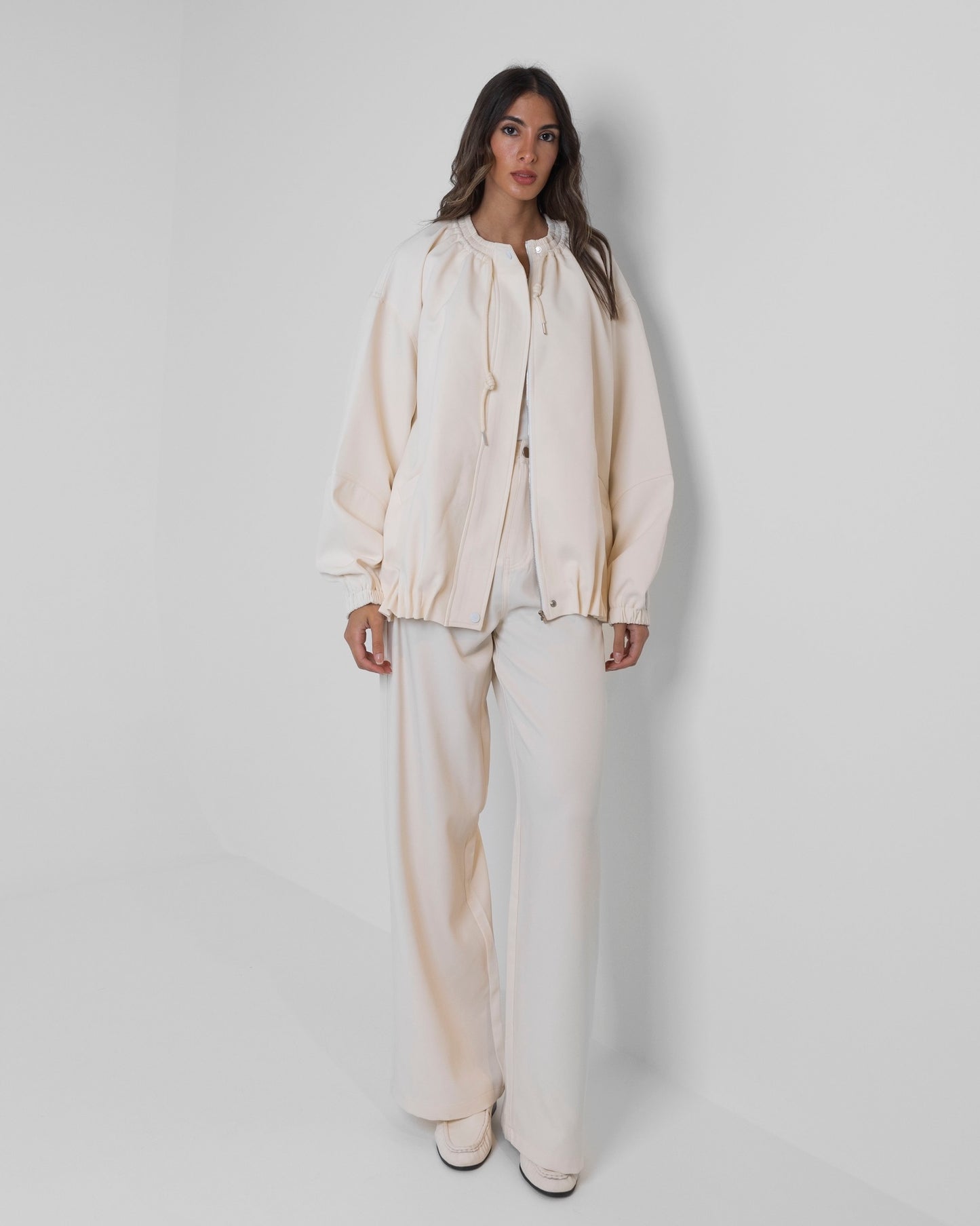 Beige Bomber Style Set