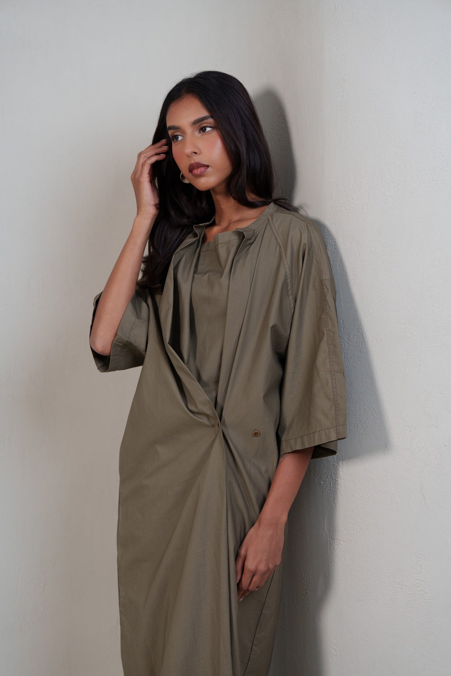 Soft Short Sleeve Midi Dress