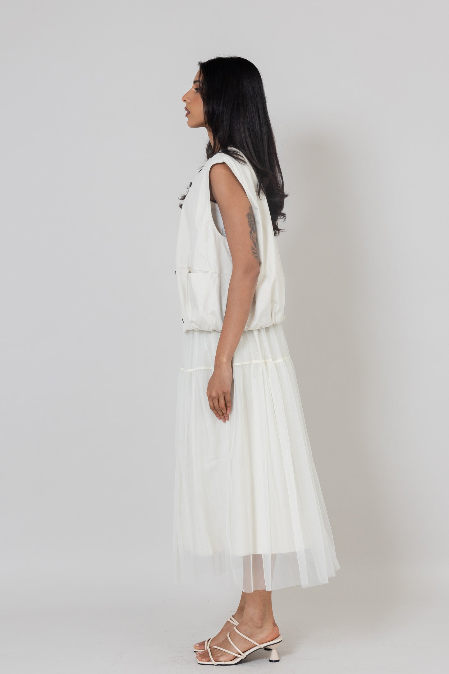 Tulle Skirt Skirt & Vest Set