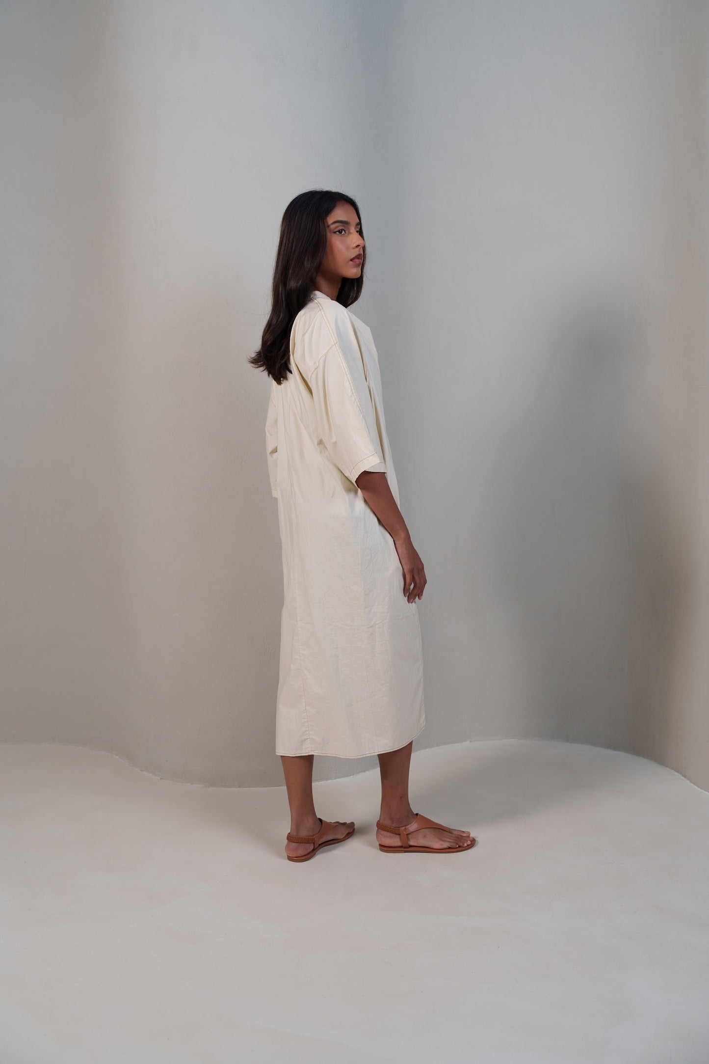 Soft Short Sleeve Midi Dress